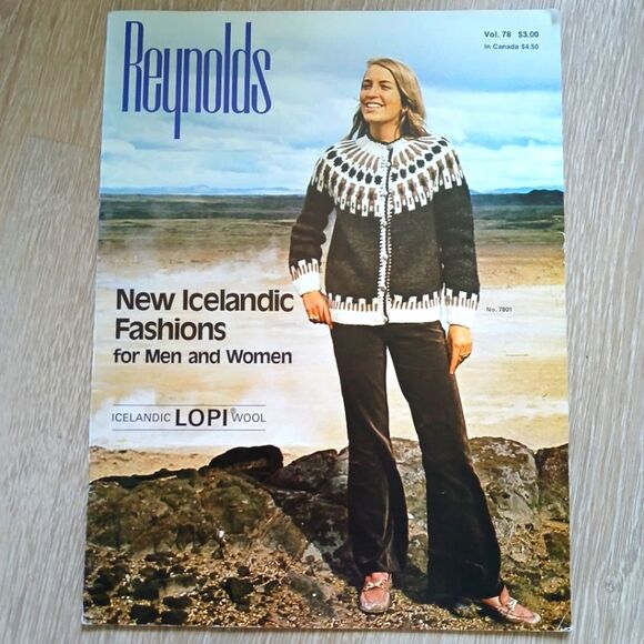 Vintage 1970's Reynolds Yarn Icelandic Lopi Wool Sweater Patterns Vol 78 - Picture 1 of 15